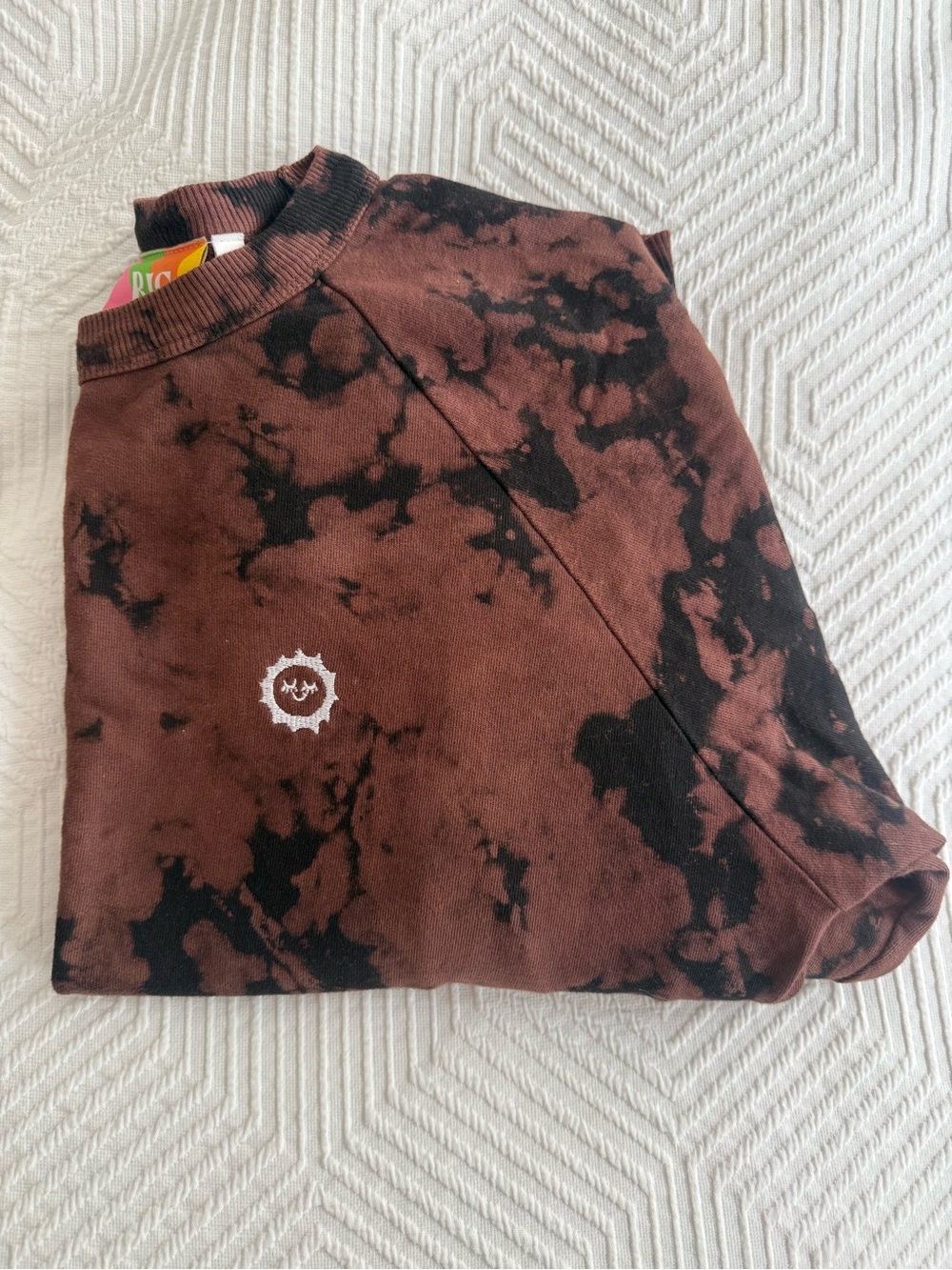 Big Bud Press Brown and Black Tie-Dye Crewneck Sweatshirt